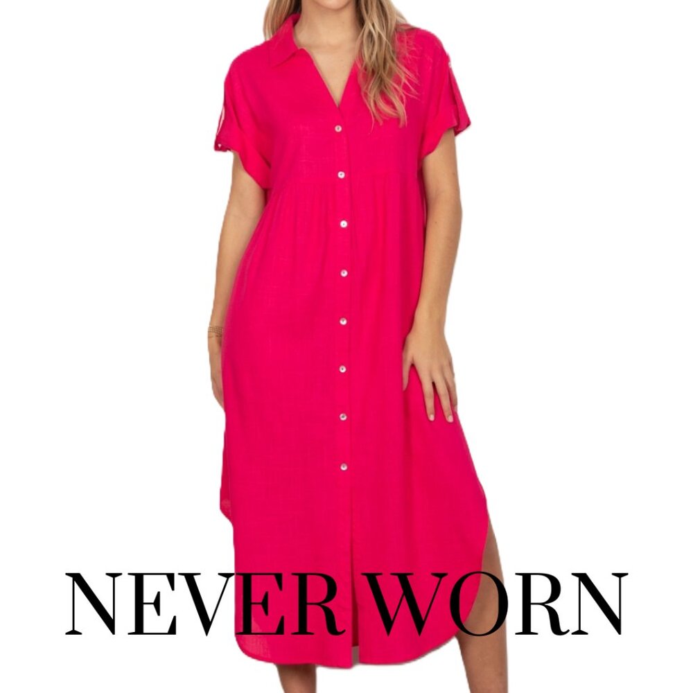 The Perfect Linen Dress by Very J - NEW WITH TAGS!